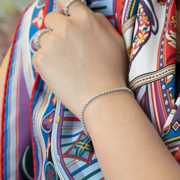 18K白金 渾身鑽石手鏈