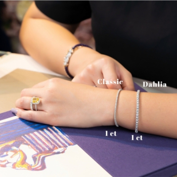 18K白金 1卡Dahlia钻石手链