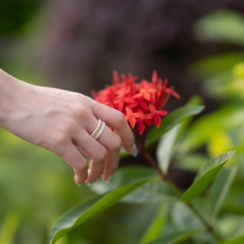 18K玫瑰金 鑽石戒指