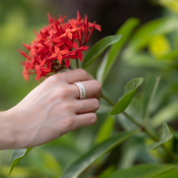 18K玫瑰金 鑽石戒指