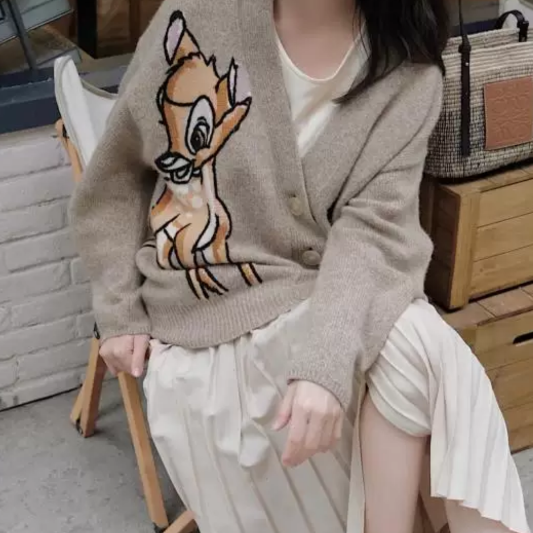 韓國小鹿秋冬針織外套
